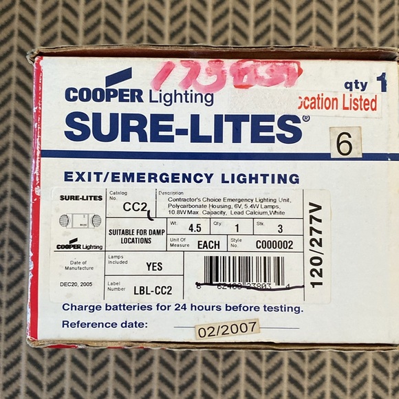 NEW W/TAGS=COOPER Lighting SURE-LITES Incandescent Industrial EXIT Sign - Picture 13 of 14